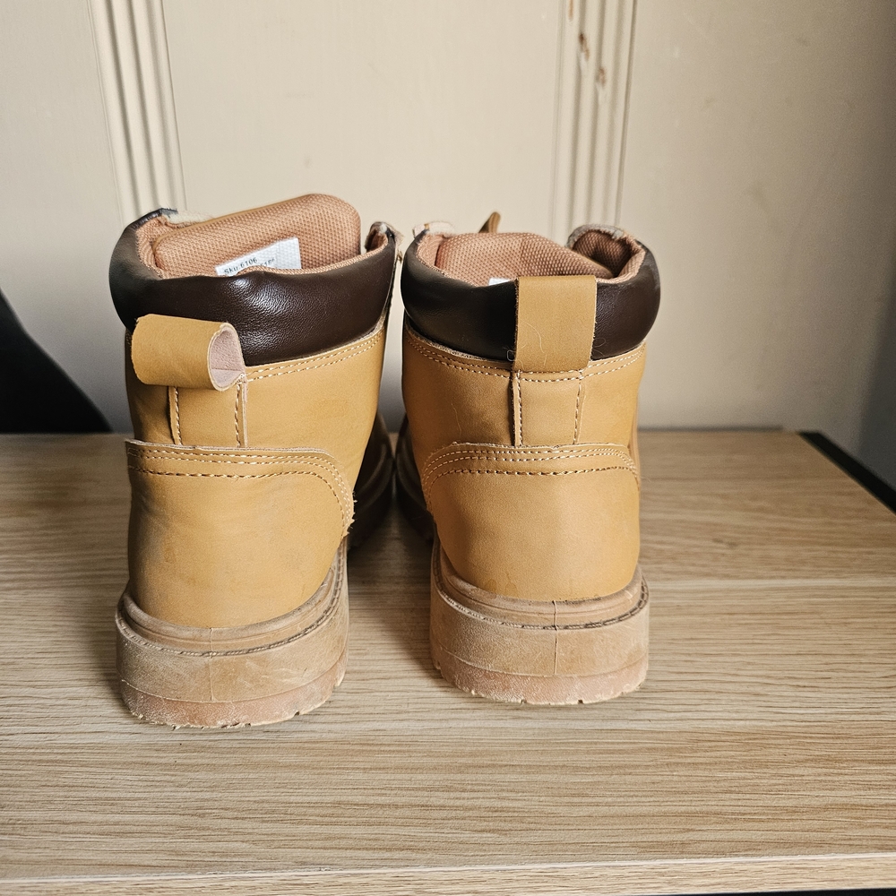 Tan Lace-Up Boots - Picture 5 of 6